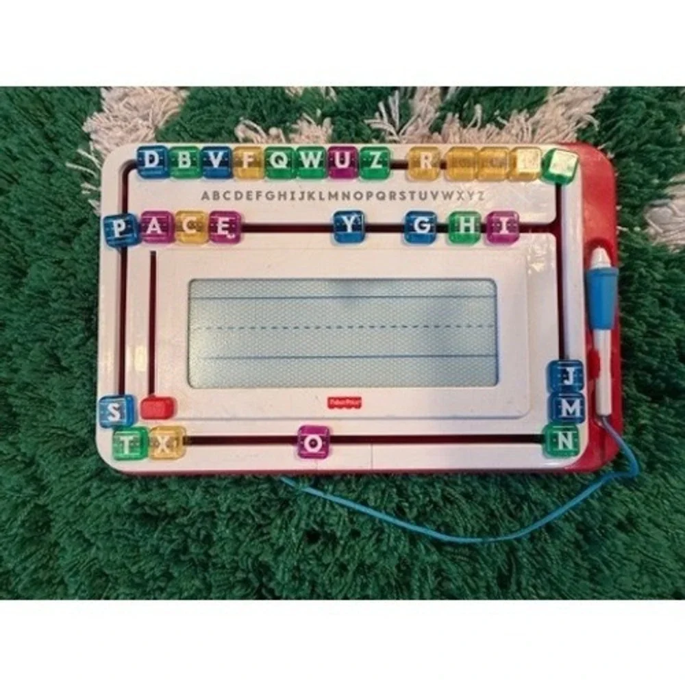 Fisher-Price Power Touch Learning System Kids OS Red Good Magnetic Writing Board